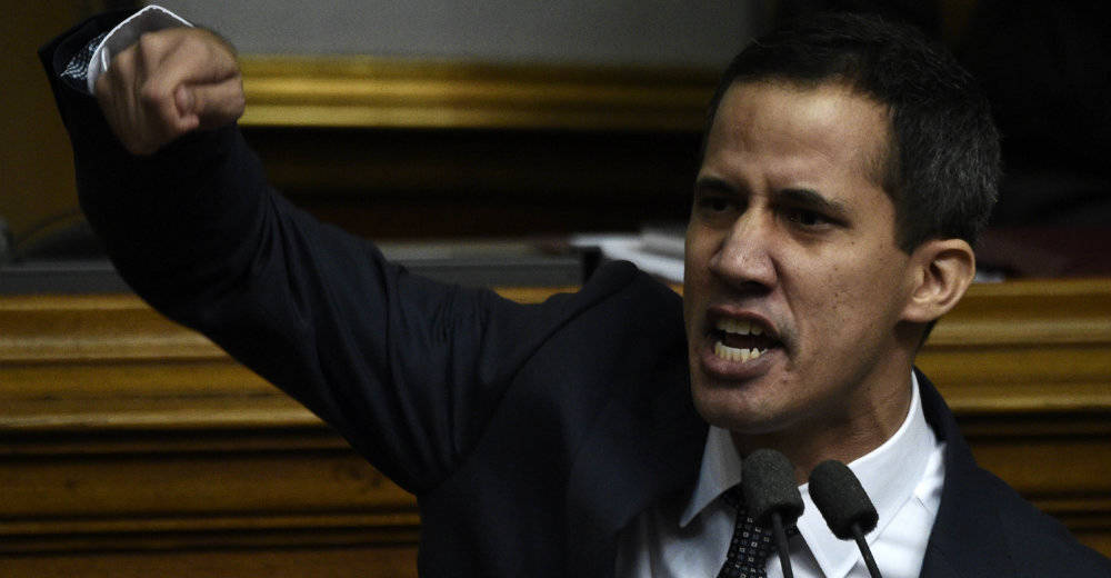  Juan Guaidó, el opositor que pasó a ser el nuevo presidente encargado de Venezuela. Foto: AFP Foto: AFP